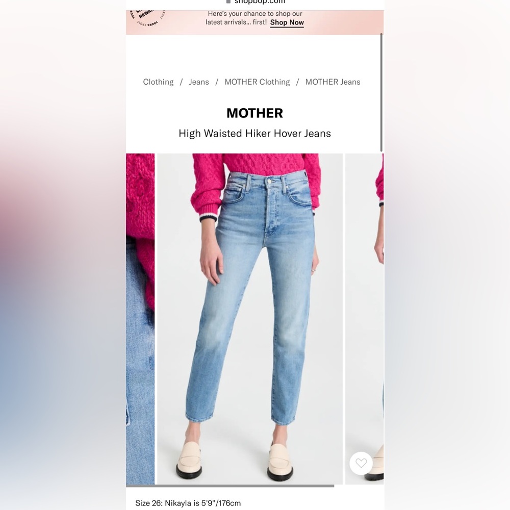 Mother High Waisted Hiker Hover raw hem -size 28